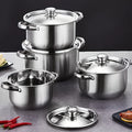 NovaChef Stainless Steel Cookware, 4-Piece Set For Everyday Use
