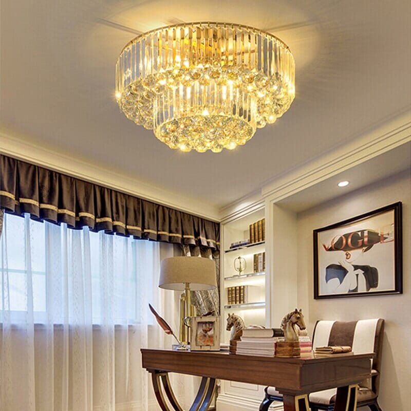 Plafonnier LED Aurora Gold style industriel vintage