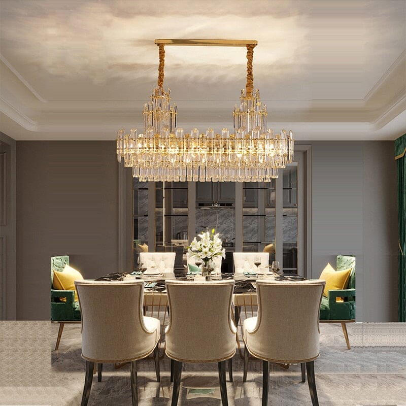Lampadario Lumara in Ottone LED con Controllo Colore da Telecomando