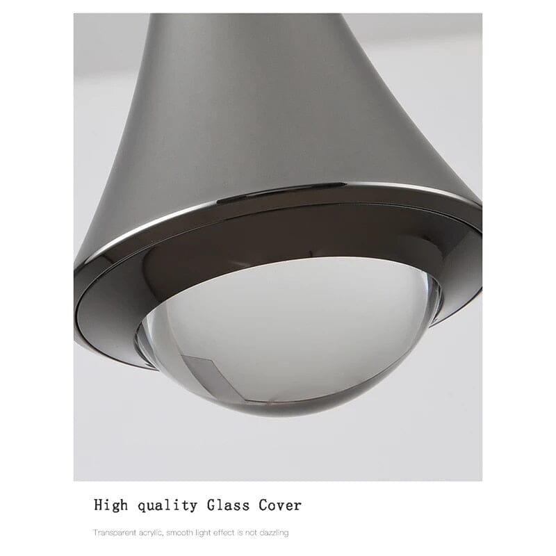 Elara glazen druppel LED hanglamp met heldere kap