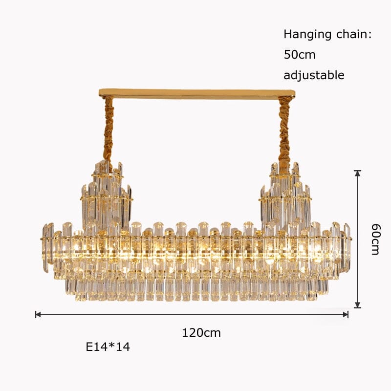 Lampadario Lumara in Ottone LED con Controllo Colore da Telecomando