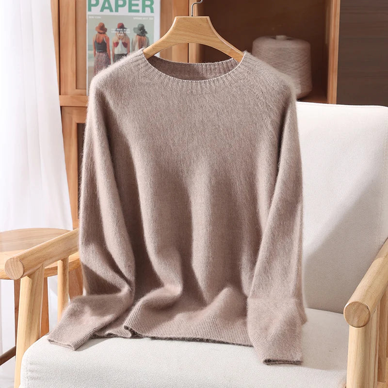 Suéter para mujer Aurelia Pure Cashmere con cuello redondo, ultra suave