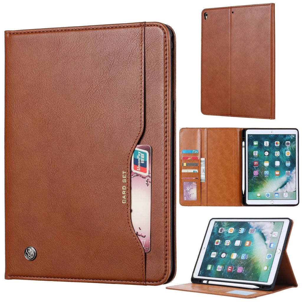 Husă flip din piele pentru iPad 9.7, 10.2, Air, Pro 9.7/10.5/11, rezistentă la apă și șocuri