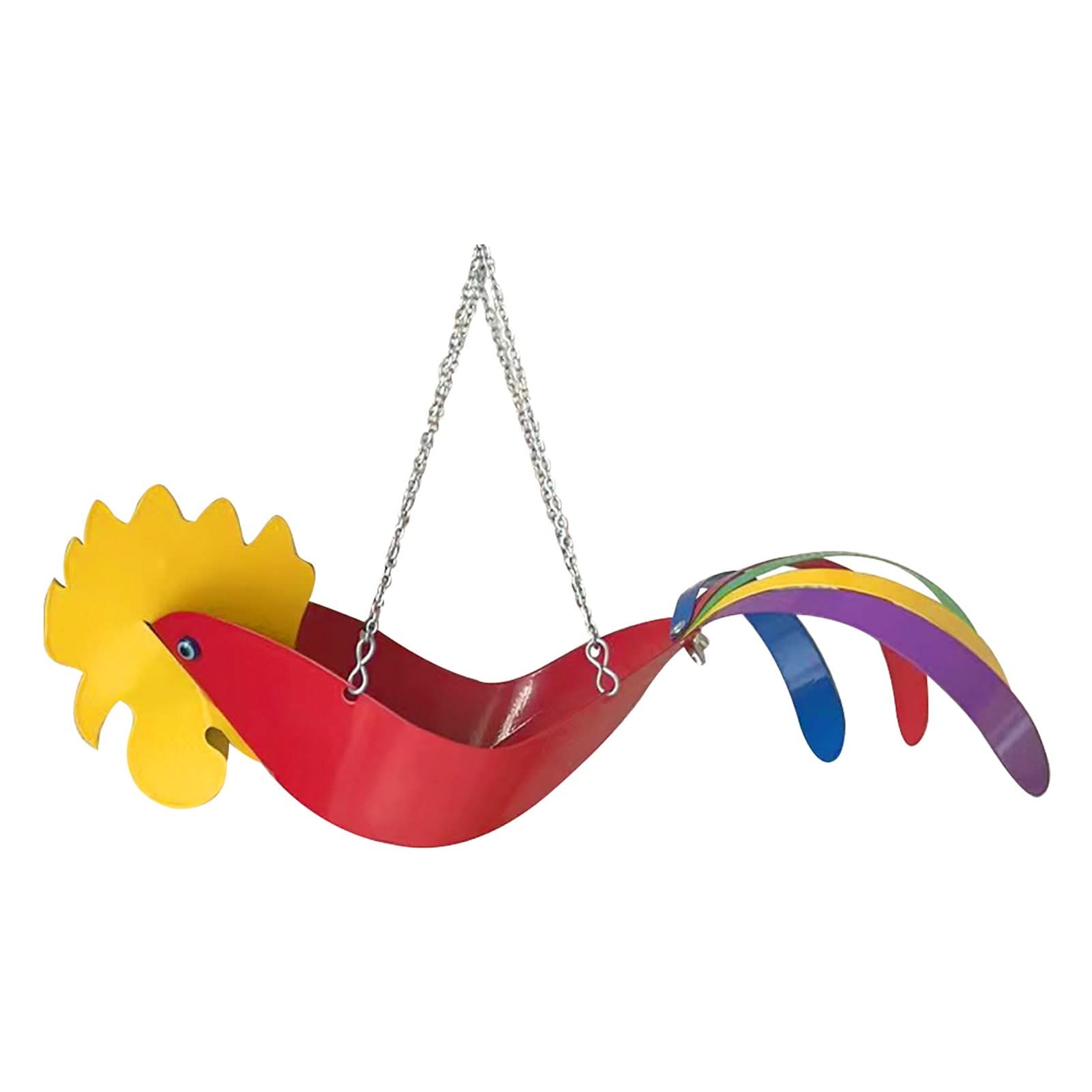 Colorful Chicken Design Hanging Plant Bowl For Gardeners