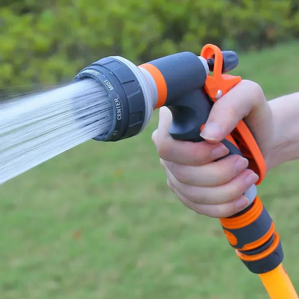 Pistolet de pulvérisation AquaPulse puissant pour jardin avec huit modes de pulvérisation et buse réglable
