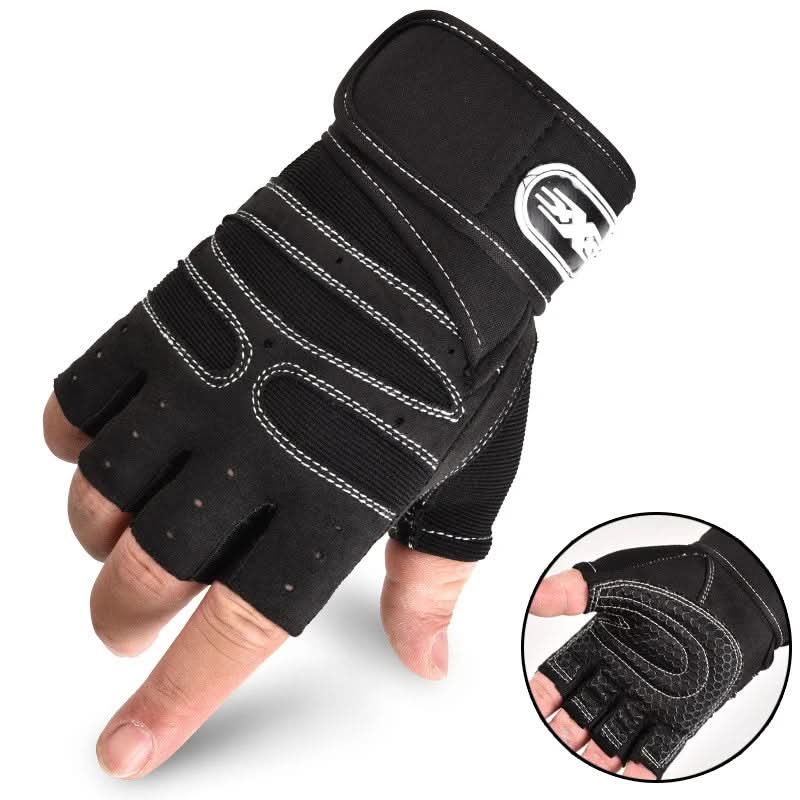 Shock-resistant training gloves with wrist support | For weight training, fitness & cycling
