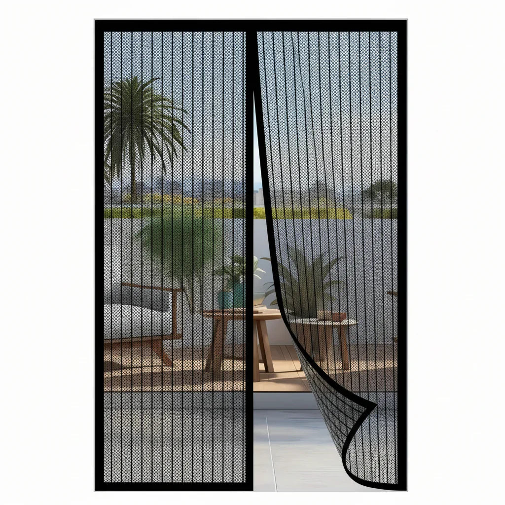 Tenda per porta BreezeAura resistente alle zanzare, senza mani, 100x210 cm, per soggiorno e camera da letto