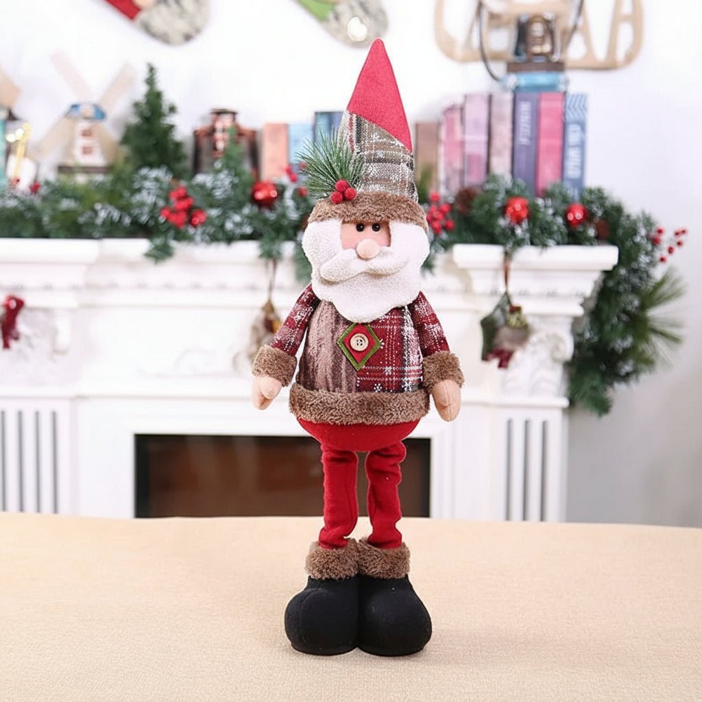 Boneco Elegante do Pai Natal AuroraNest com Roupa para Entusiastas de Decoração Festiva