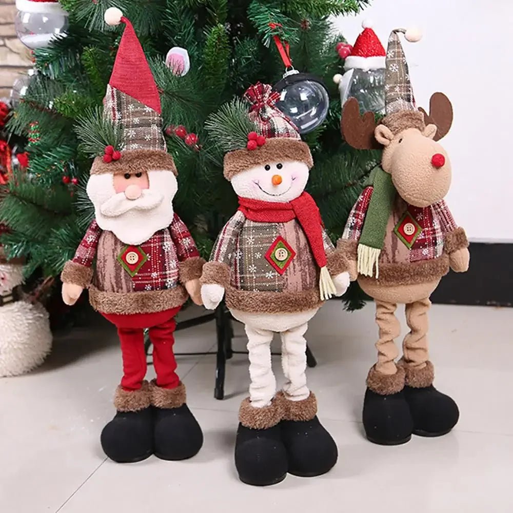 Boneco Elegante do Pai Natal AuroraNest com Roupa para Entusiastas de Decoração Festiva