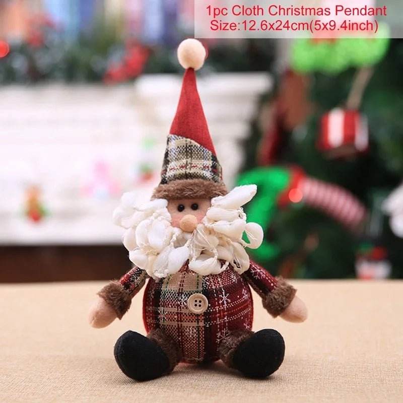 Boneco Elegante do Pai Natal AuroraNest com Roupa para Entusiastas de Decoração Festiva