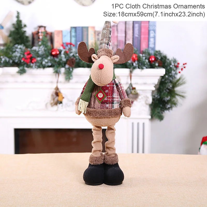 Boneco Elegante do Pai Natal AuroraNest com Roupa para Entusiastas de Decoração Festiva