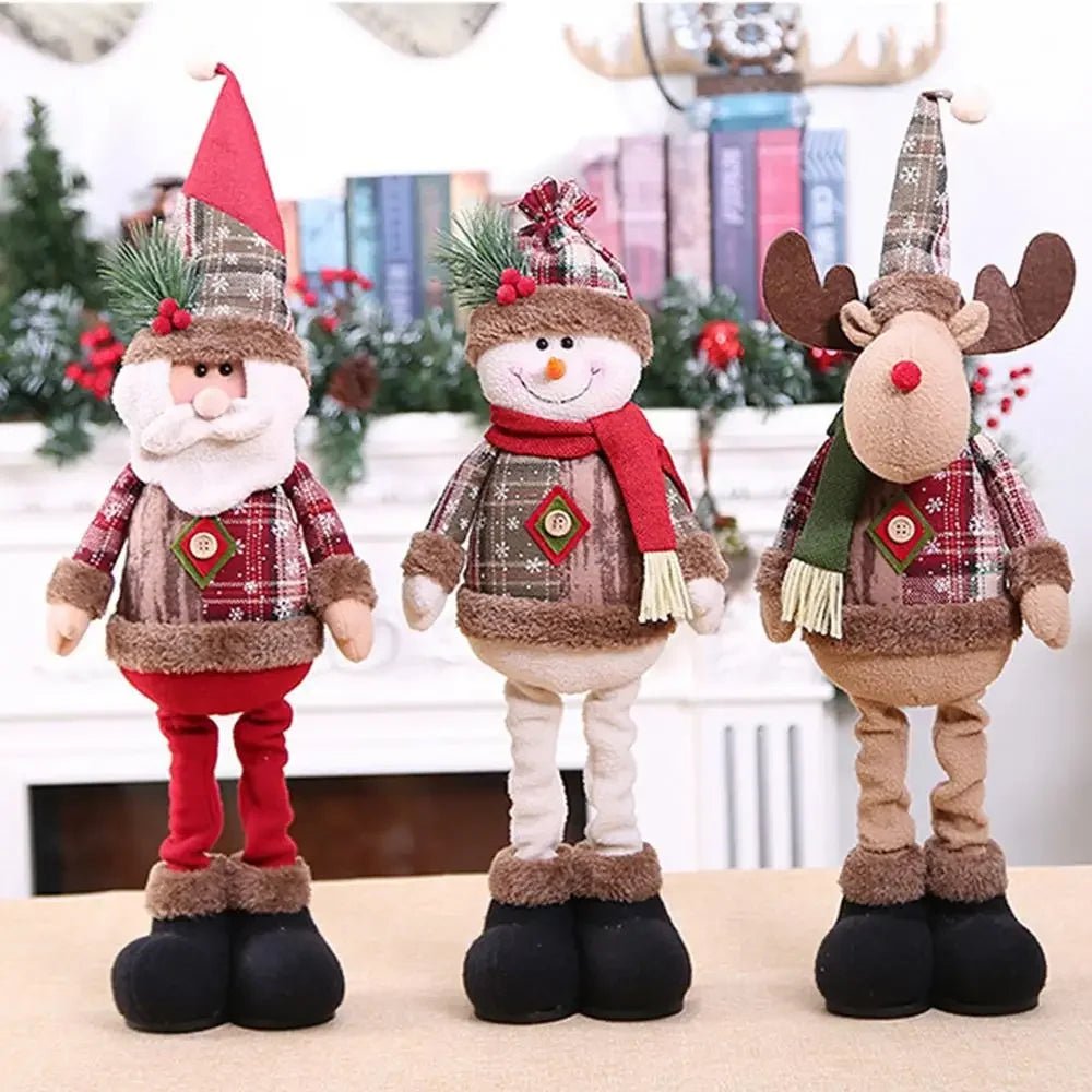 Boneco Elegante do Pai Natal AuroraNest com Roupa para Entusiastas de Decoração Festiva