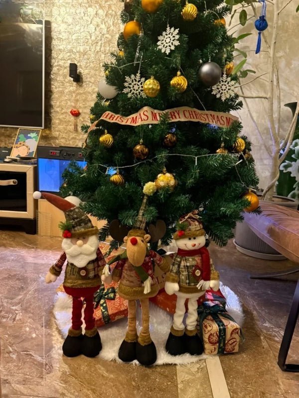 Boneco Elegante do Pai Natal AuroraNest com Roupa para Entusiastas de Decoração Festiva