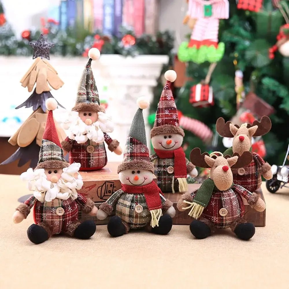 Boneco Elegante do Pai Natal AuroraNest com Roupa para Entusiastas de Decoração Festiva