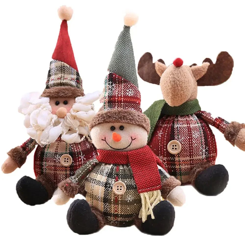 Boneco Elegante do Pai Natal AuroraNest com Roupa para Entusiastas de Decoração Festiva