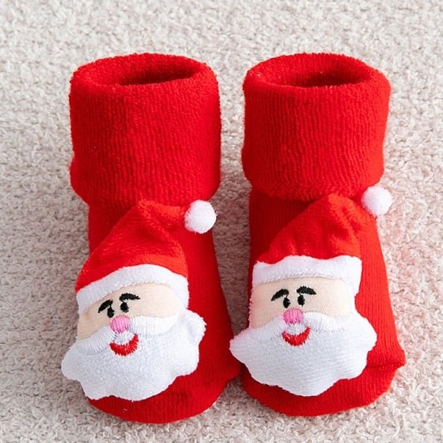 SunnySteps Çocuk Noel Çorapları Yumuşak Rahat Sıcaklık ve Şenlikli Motiflerle