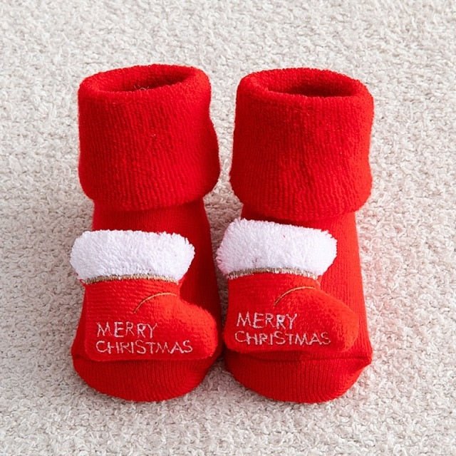 SunnySteps Çocuk Noel Çorapları Yumuşak Rahat Sıcaklık ve Şenlikli Motiflerle