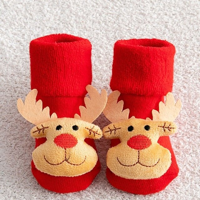 SunnySteps Çocuk Noel Çorapları Yumuşak Rahat Sıcaklık ve Şenlikli Motiflerle