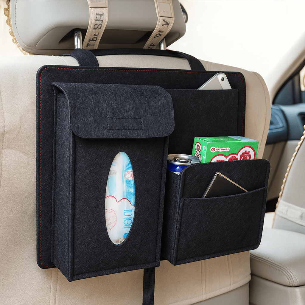 Organizer samochodowy DriveEase z czterema kieszeniami, uniwersalny, dla rodzin