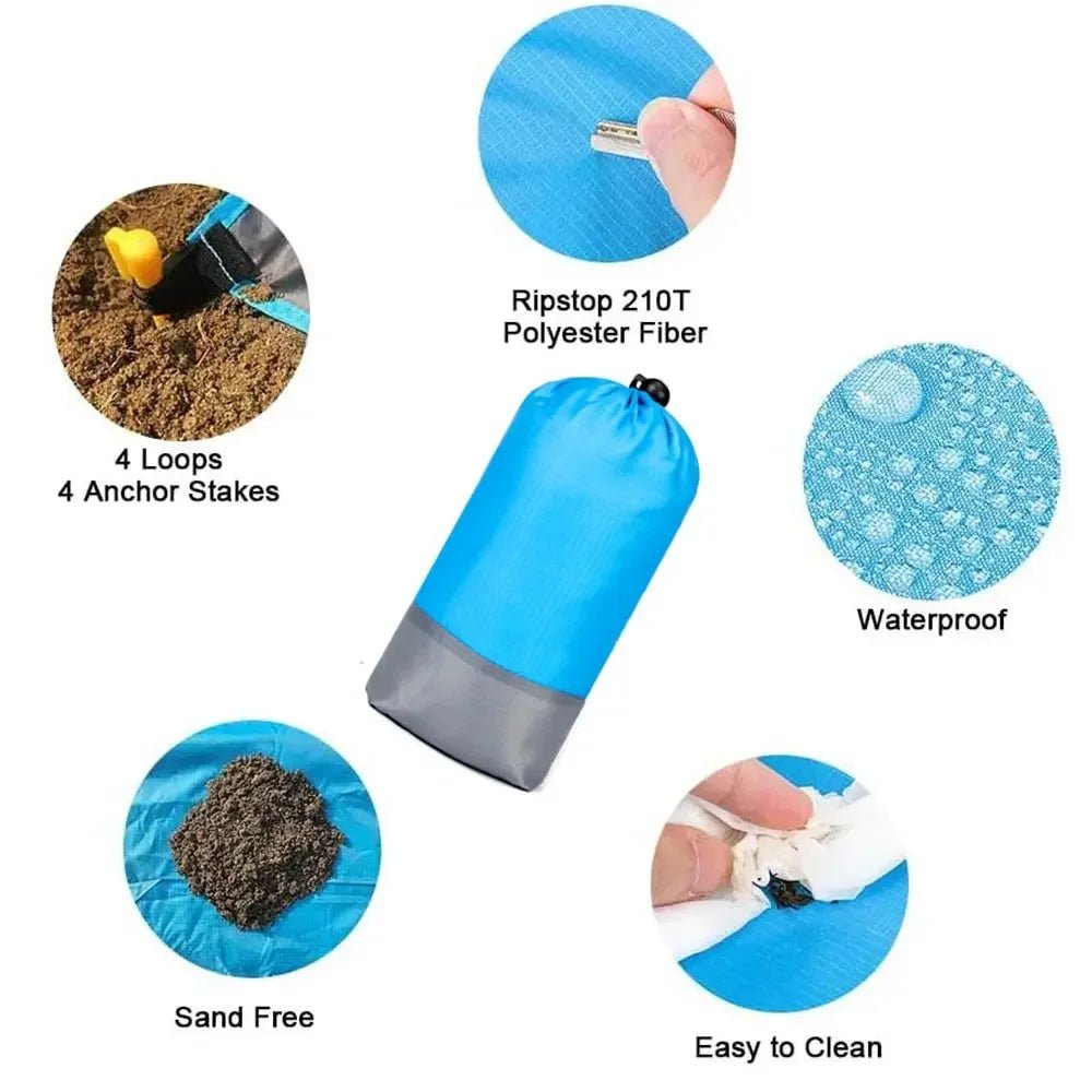 HarborView Extra Großes Wasserdichtes Outdoor-Strandtuch für Entspannung
