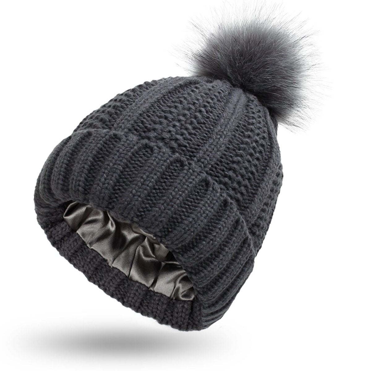Cappello con Pon Pon Antistatico AuroraFlex con Fodera in Seta per Capelli Sani da Indossare Ogni Giorno