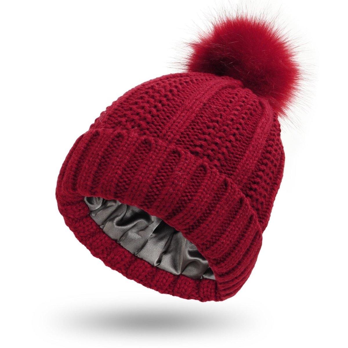 Cappello con Pon Pon Antistatico AuroraFlex con Fodera in Seta per Capelli Sani da Indossare Ogni Giorno
