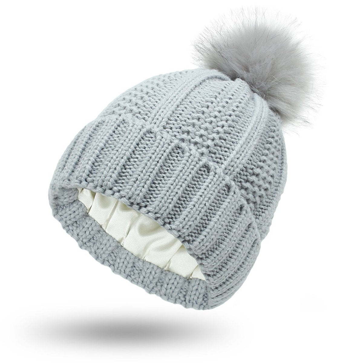Cappello con Pon Pon Antistatico AuroraFlex con Fodera in Seta per Capelli Sani da Indossare Ogni Giorno