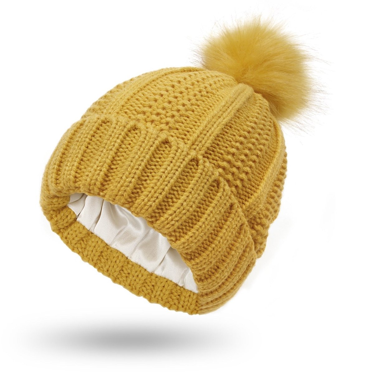 Cappello con Pon Pon Antistatico AuroraFlex con Fodera in Seta per Capelli Sani da Indossare Ogni Giorno