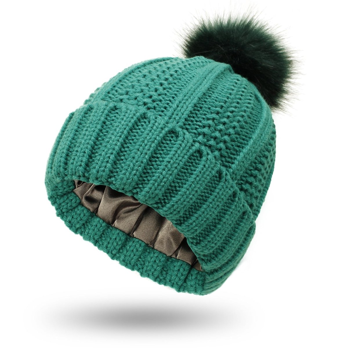 Cappello con Pon Pon Antistatico AuroraFlex con Fodera in Seta per Capelli Sani da Indossare Ogni Giorno