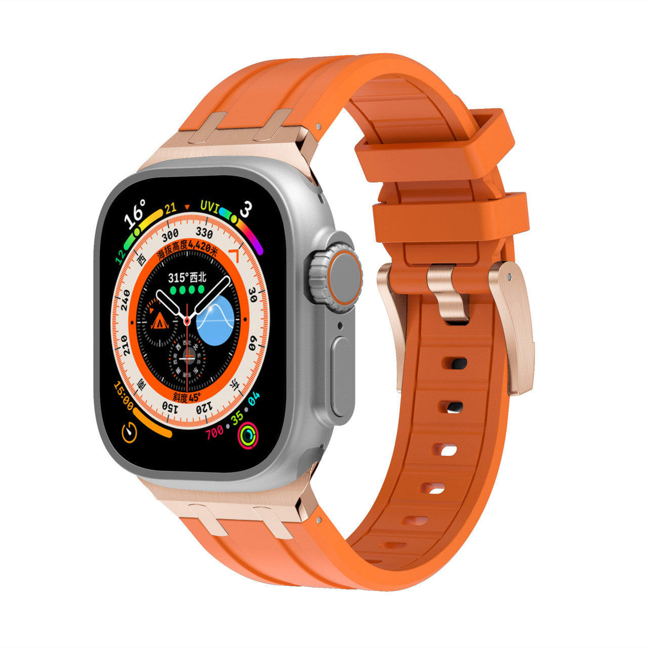 NovaFlex silikonarmband med metalldetalj för Apple Watch Edition