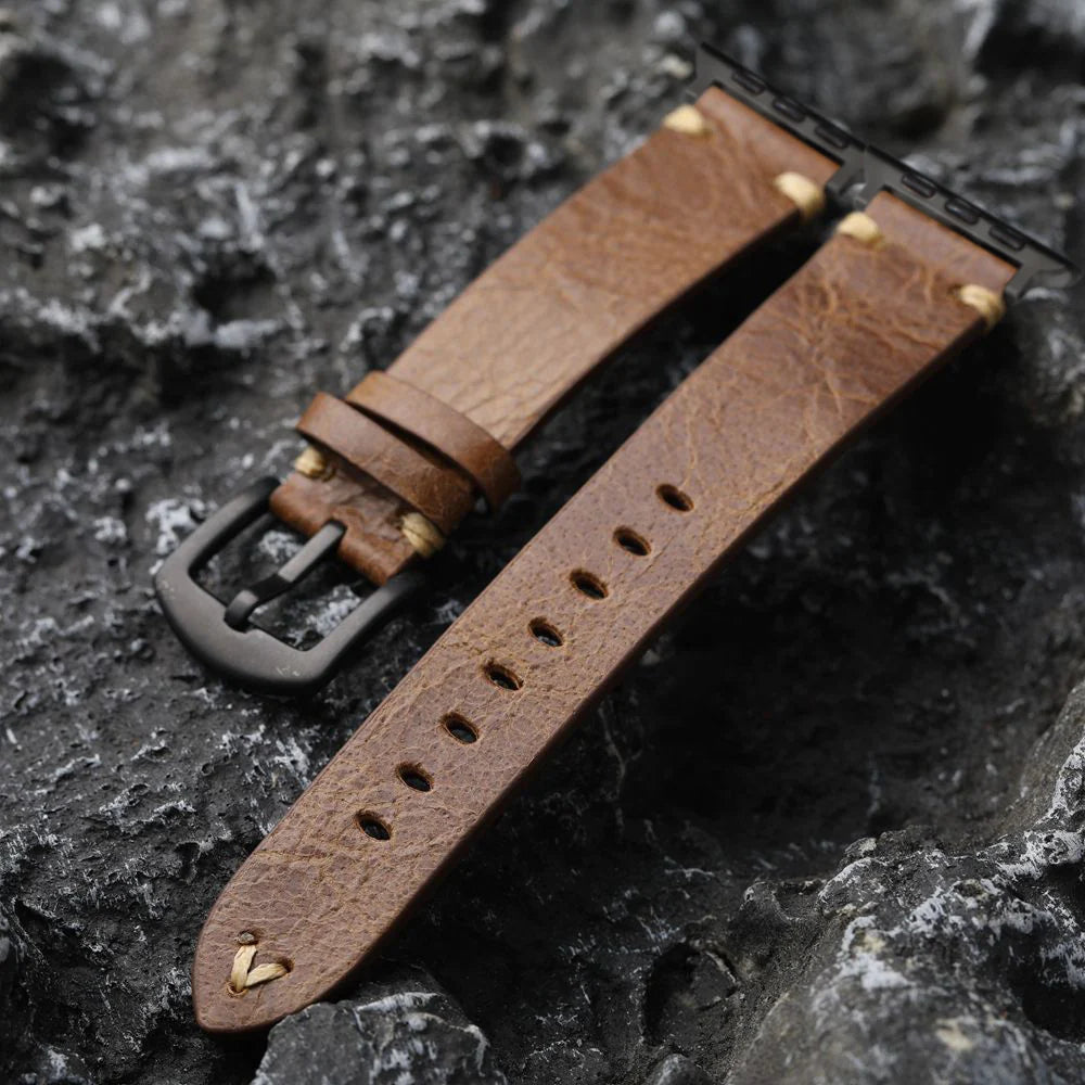 HarborLoom Cracked Vintage Handmade Strap for Apple Watch