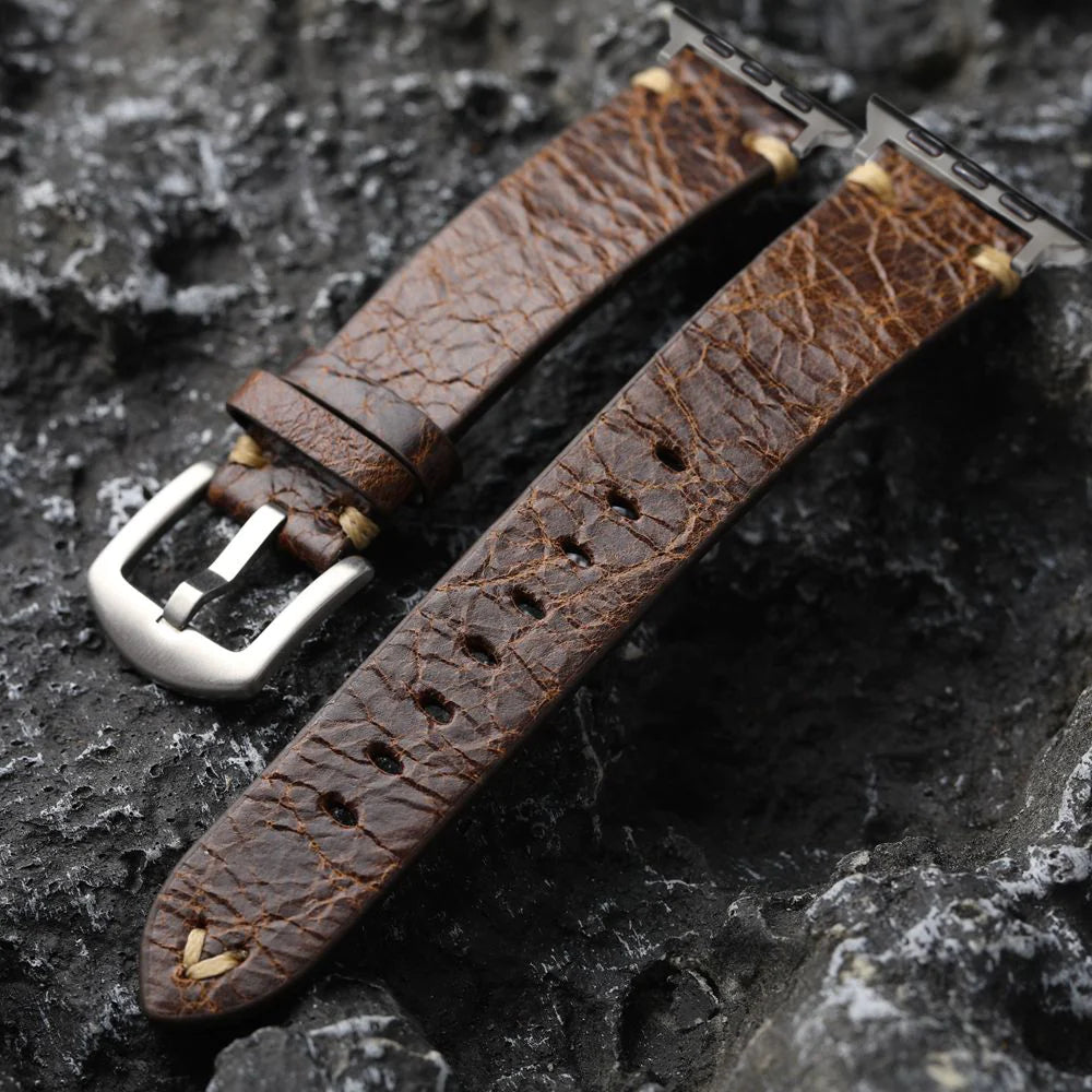 HarborLoom Cracked Vintage Handmade Strap for Apple Watch