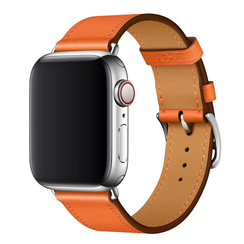 Cinturino Crescent in vera pelle cucito a mano per Apple Watch