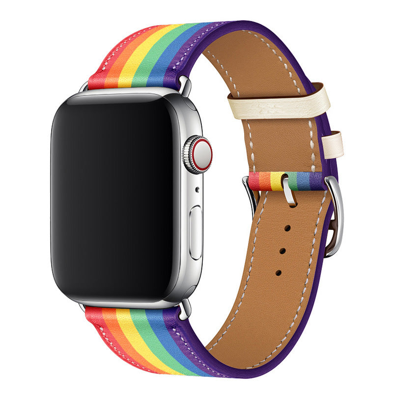 Cinturino Crescent in vera pelle cucito a mano per Apple Watch