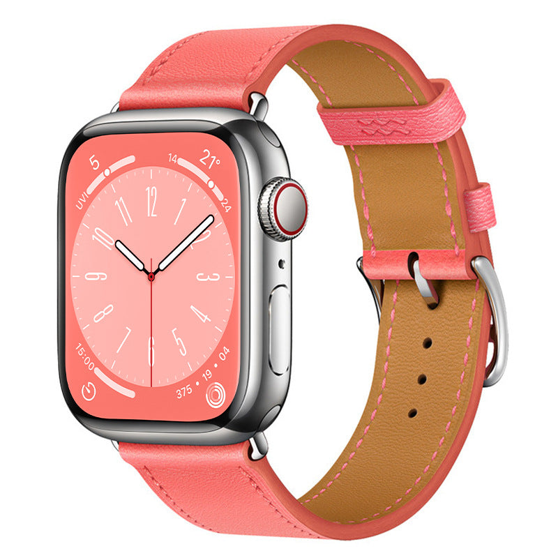 Cinturino Crescent in vera pelle cucito a mano per Apple Watch