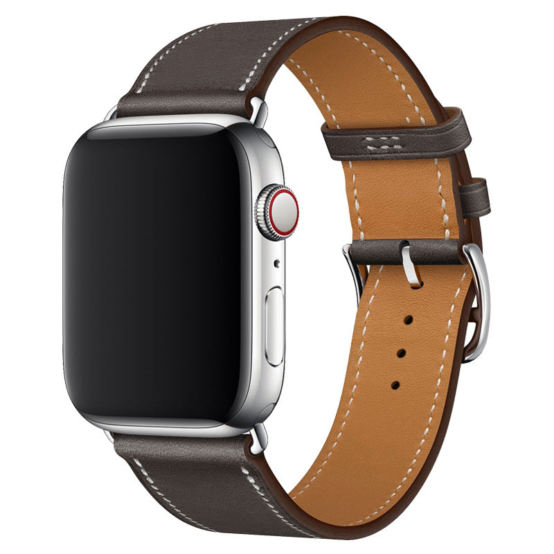 Cinturino Crescent in vera pelle cucito a mano per Apple Watch