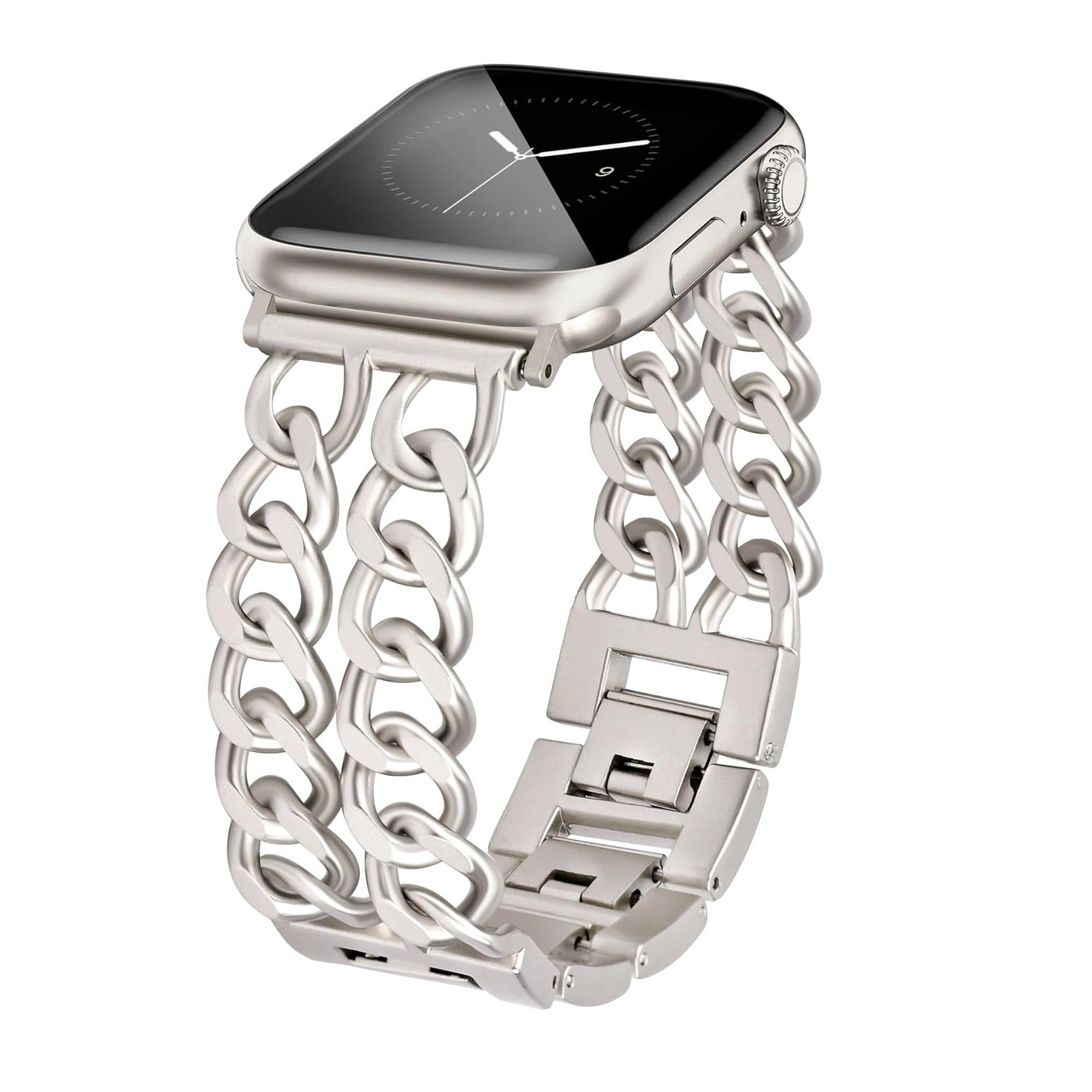 Cinturino a maglie in acciaio inox premium a due file per Apple Watch