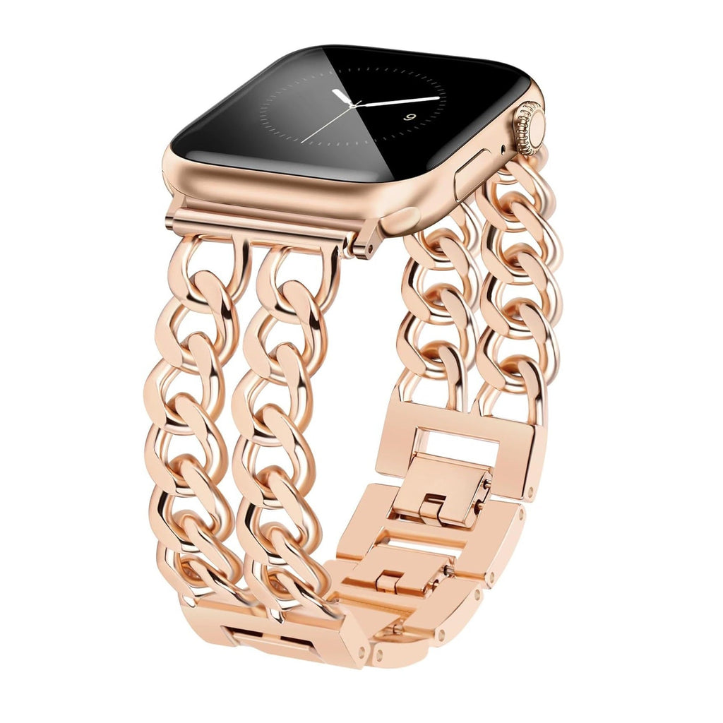 Cinturino a maglie in acciaio inox premium a due file per Apple Watch