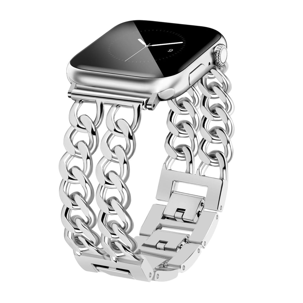 Cinturino a maglie in acciaio inox premium a due file per Apple Watch