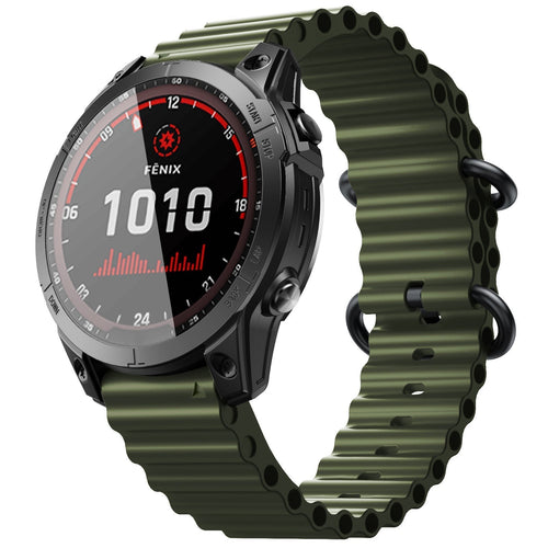 AquaStride Ocean Armband für Garmin 22mm und 26mm Uhren aus Silikon