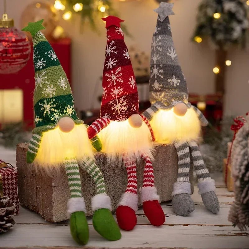 Gnomo Suave de Felpa LumaGnome con Iluminación LED Suave para Decoración Acogedora de Invierno