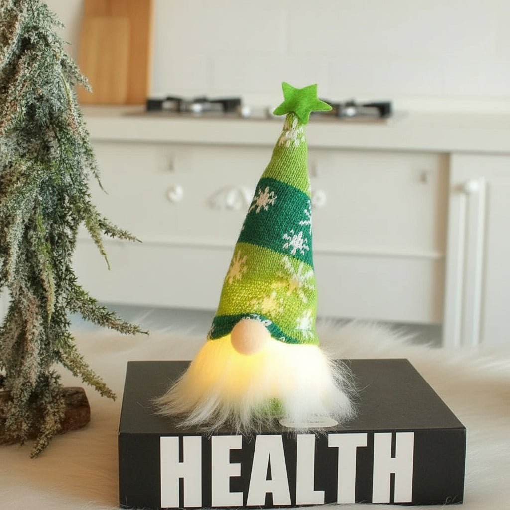 Gnomo Suave de Felpa LumaGnome con Iluminación LED Suave para Decoración Acogedora de Invierno
