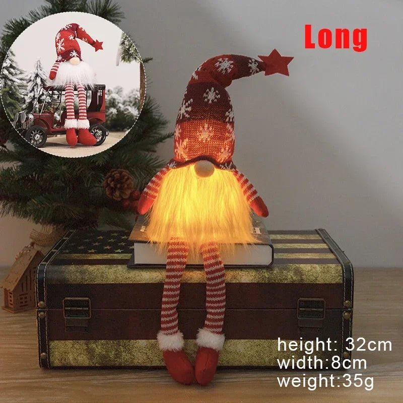 Gnomo Suave de Felpa LumaGnome con Iluminación LED Suave para Decoración Acogedora de Invierno