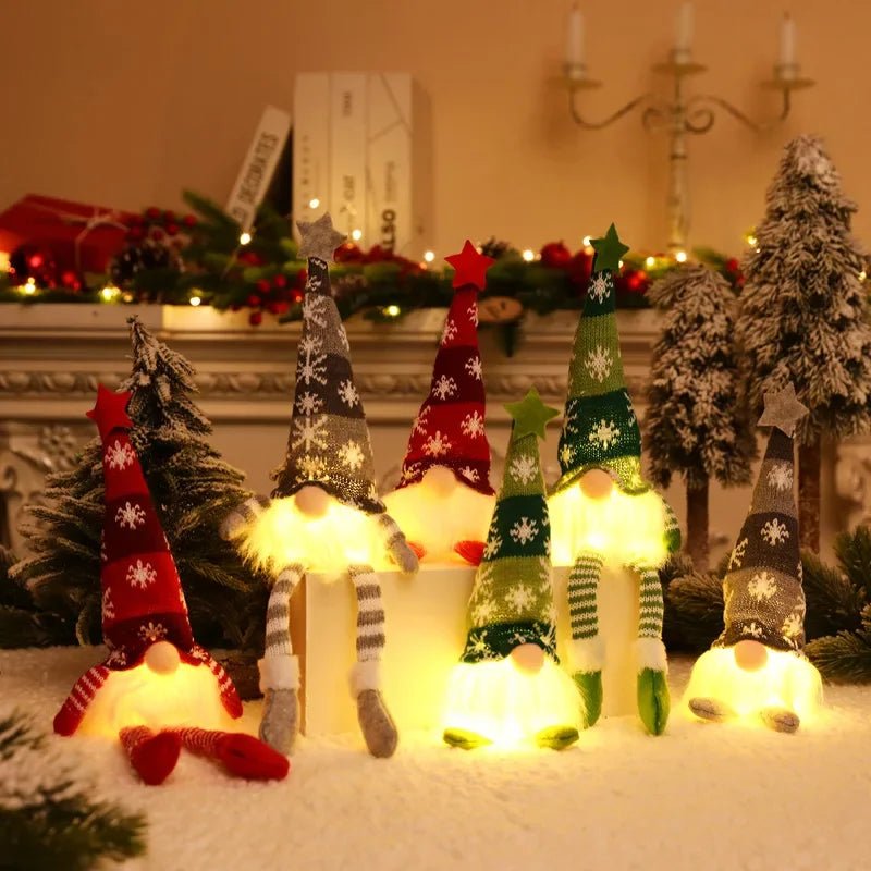 Gnomo Suave de Felpa LumaGnome con Iluminación LED Suave para Decoración Acogedora de Invierno