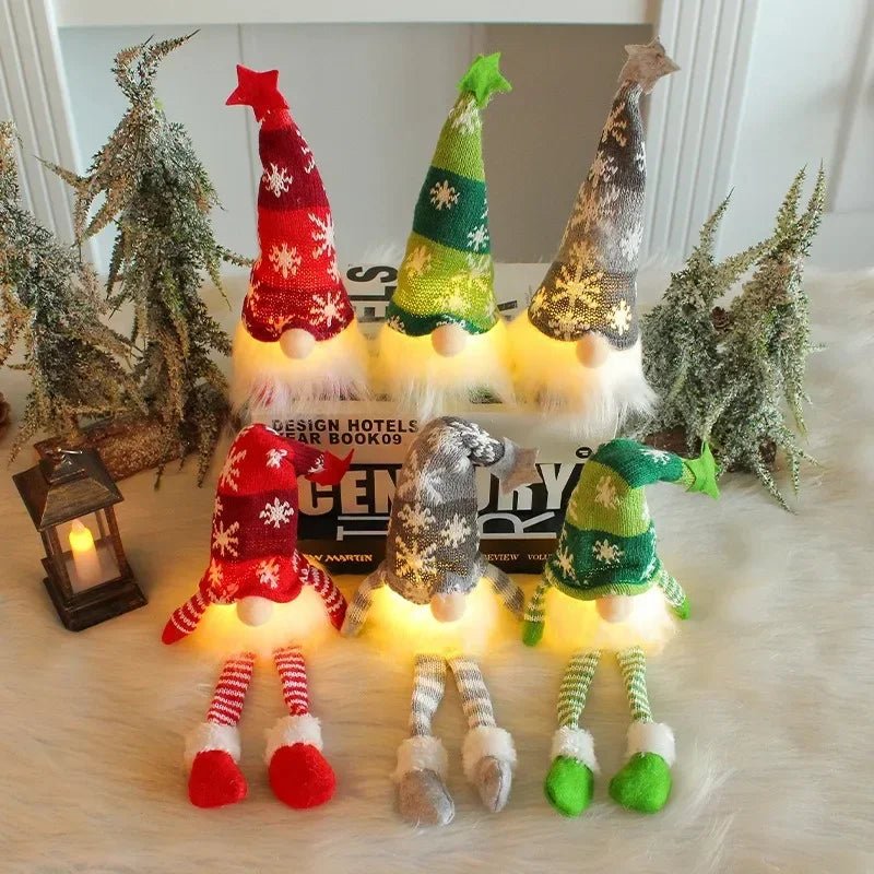 Gnomo Suave de Felpa LumaGnome con Iluminación LED Suave para Decoración Acogedora de Invierno