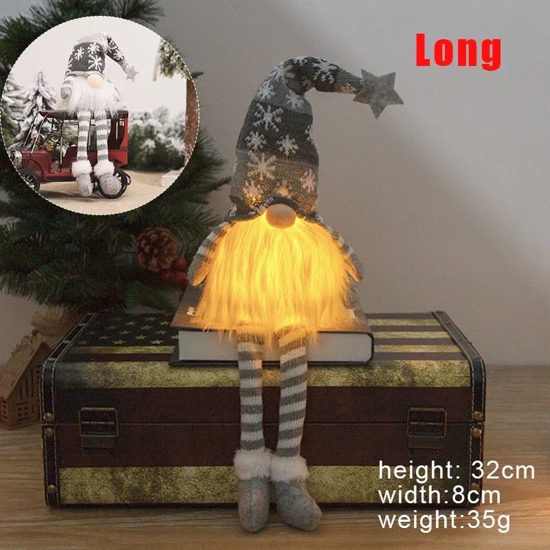 Gnomo Suave de Felpa LumaGnome con Iluminación LED Suave para Decoración Acogedora de Invierno