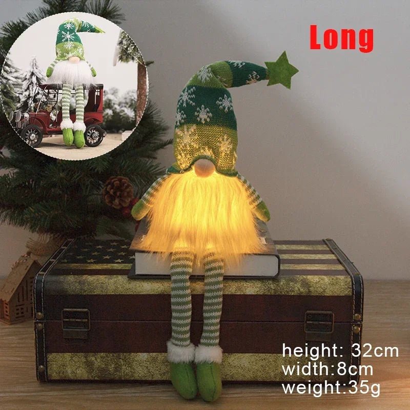 Gnomo Suave de Felpa LumaGnome con Iluminación LED Suave para Decoración Acogedora de Invierno