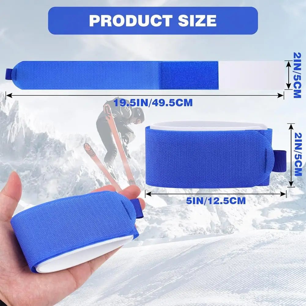SummitGrip nylon skistropper 2-pak med polstring og velcro til sikker transport