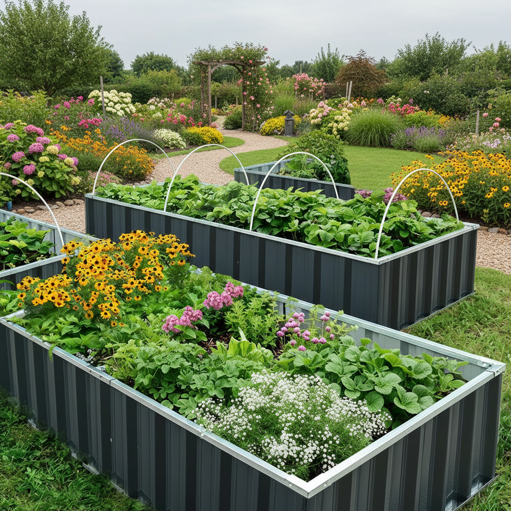 Soilframe Elevated Garden Bed in Galvanized Steel for Vegetables and Flowers