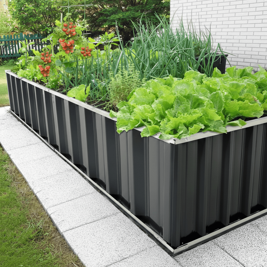 Soilframe Elevated Garden Bed in Galvanized Steel for Vegetables and Flowers